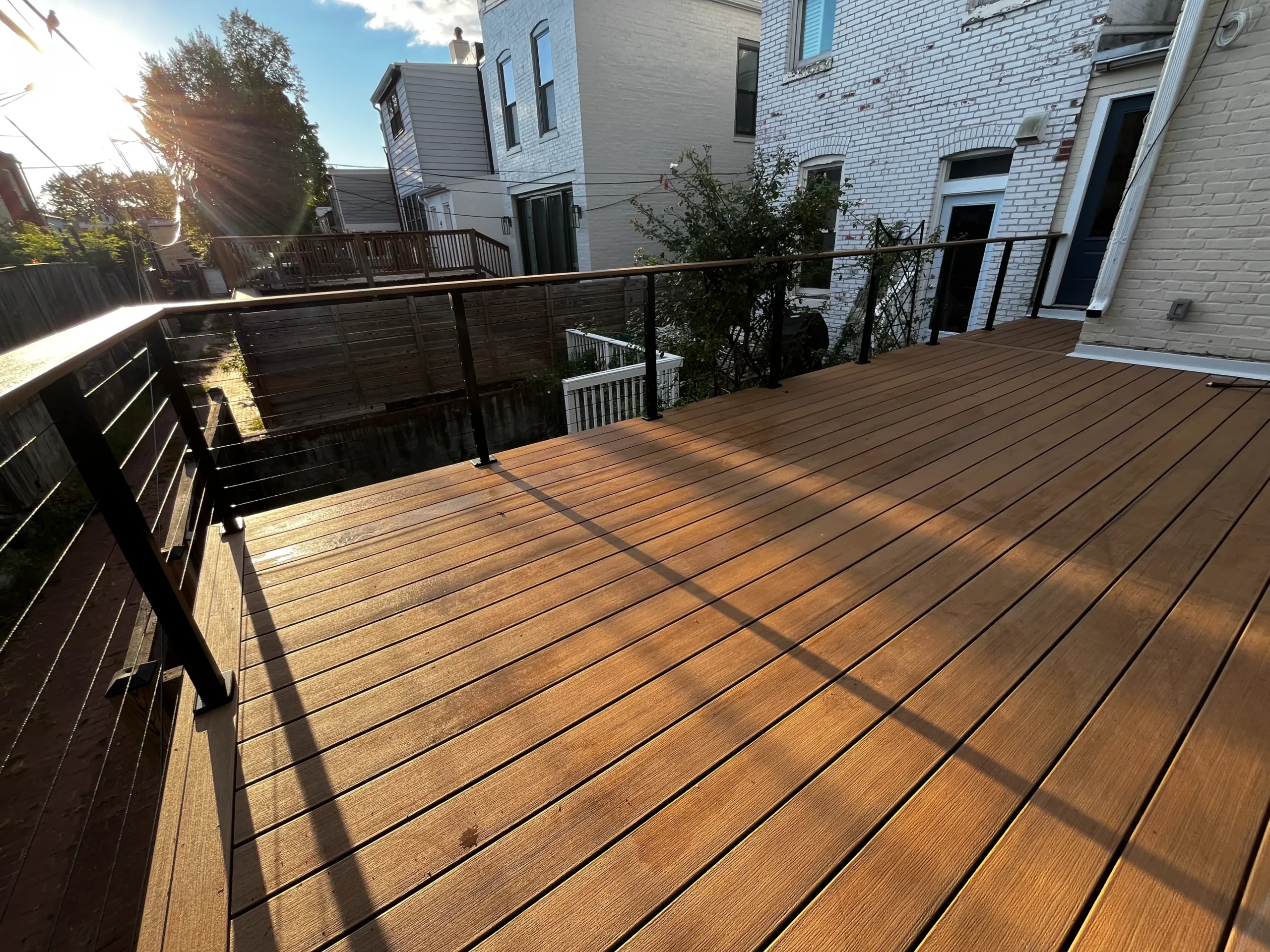 Custom deck builder in Simpsonville KY constructing outdoor deck