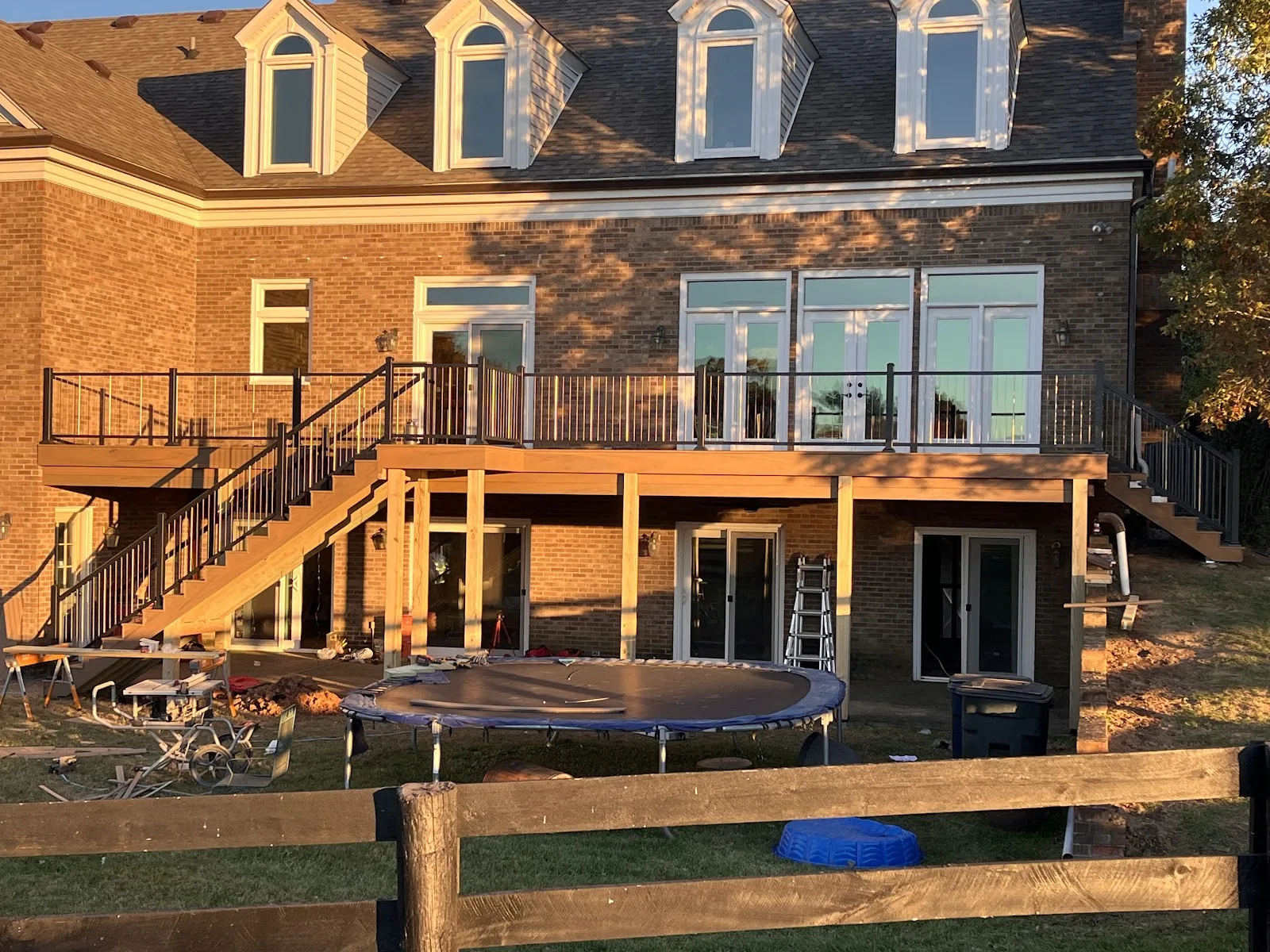 Under-deck drainage and elevated deck in Crestwood KY